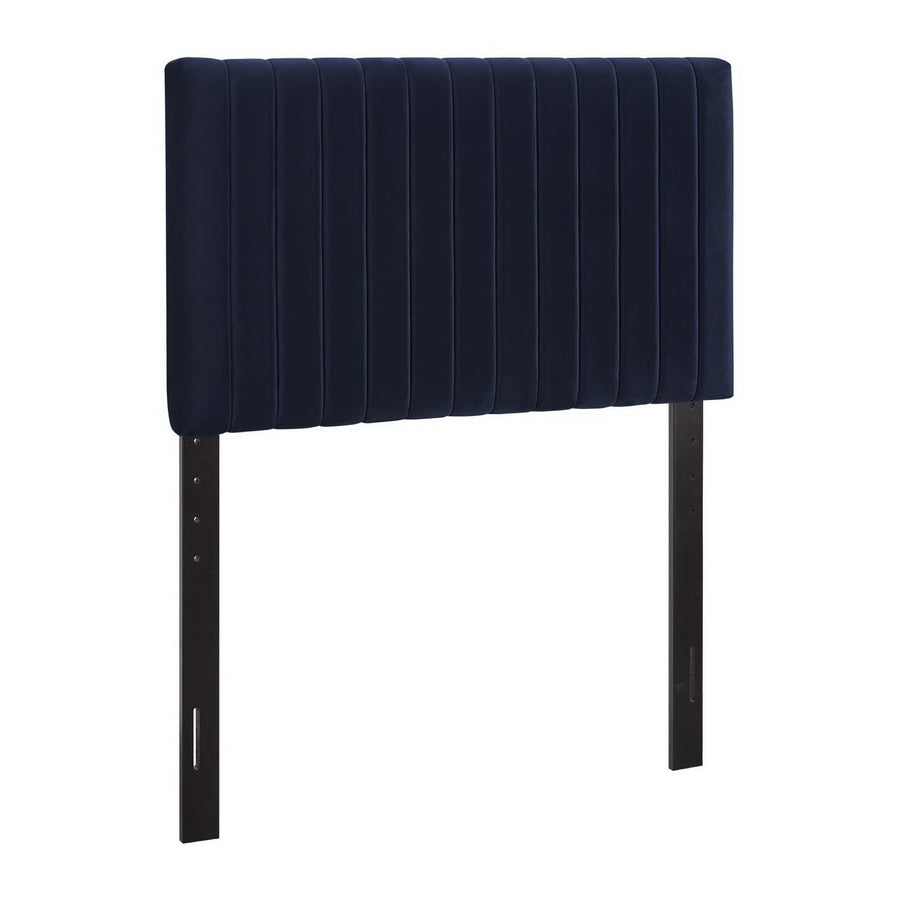 Meadow Performance Velvet Twin Headboard in Midnight Blue