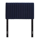Meadow Performance Velvet Twin Headboard in Midnight Blue