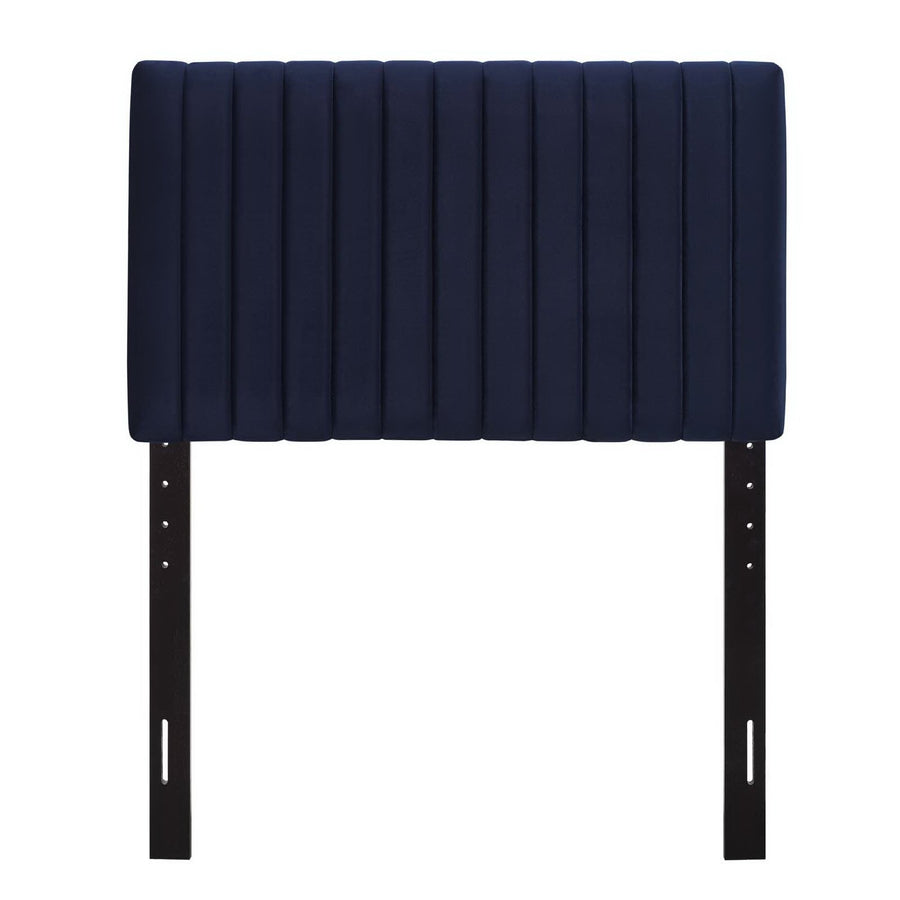 Meadow Performance Velvet Twin Headboard in Midnight Blue