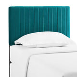 Meadow Performance Velvet Twin Headboard in Teal