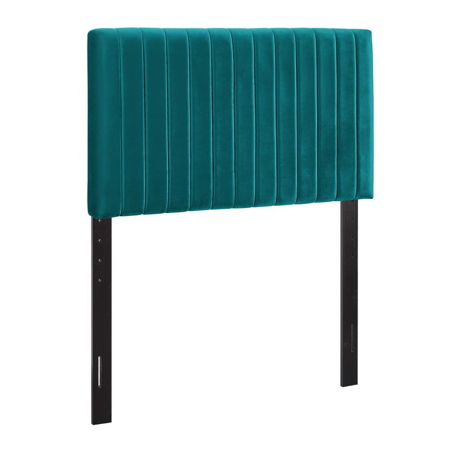Meadow Performance Velvet Twin Headboard in Teal