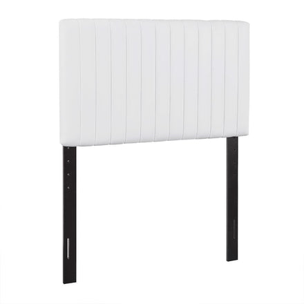 Keira Faux Leather Twin Headboard in White
