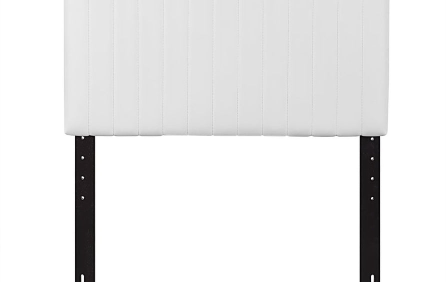 Meadow Faux Leather Twin Headboard in White
