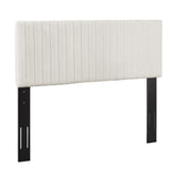 Meadow Performance Velvet Full / Queen Headboard in Ivory