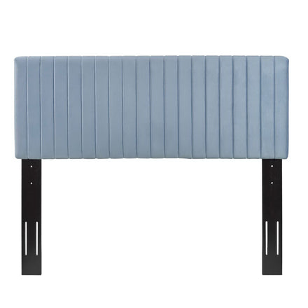 Keira Performance Velvet Full / Queen Headboard in Light Blue