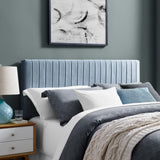 Meadow Performance Velvet Full / Queen Headboard in Light Blue
