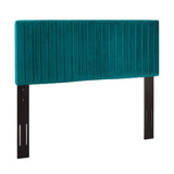 Meadow Performance Velvet Full / Queen Headboard in Teal