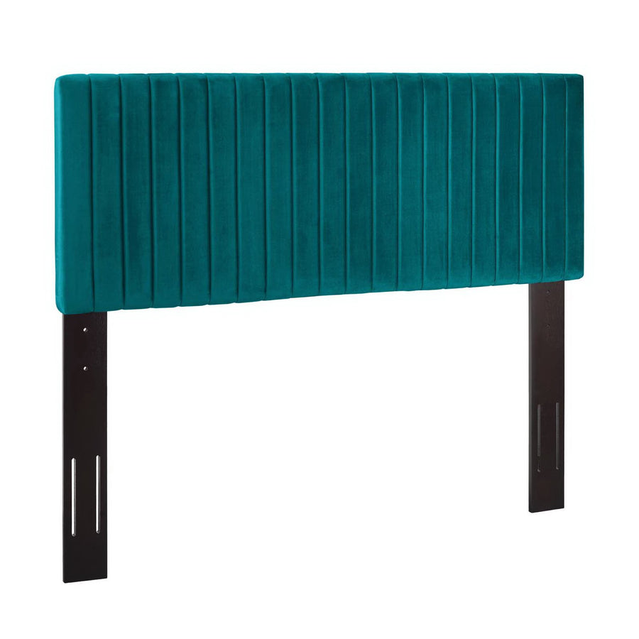 Meadow Performance Velvet Full / Queen Headboard in Teal