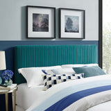 Meadow Performance Velvet Full / Queen Headboard in Teal