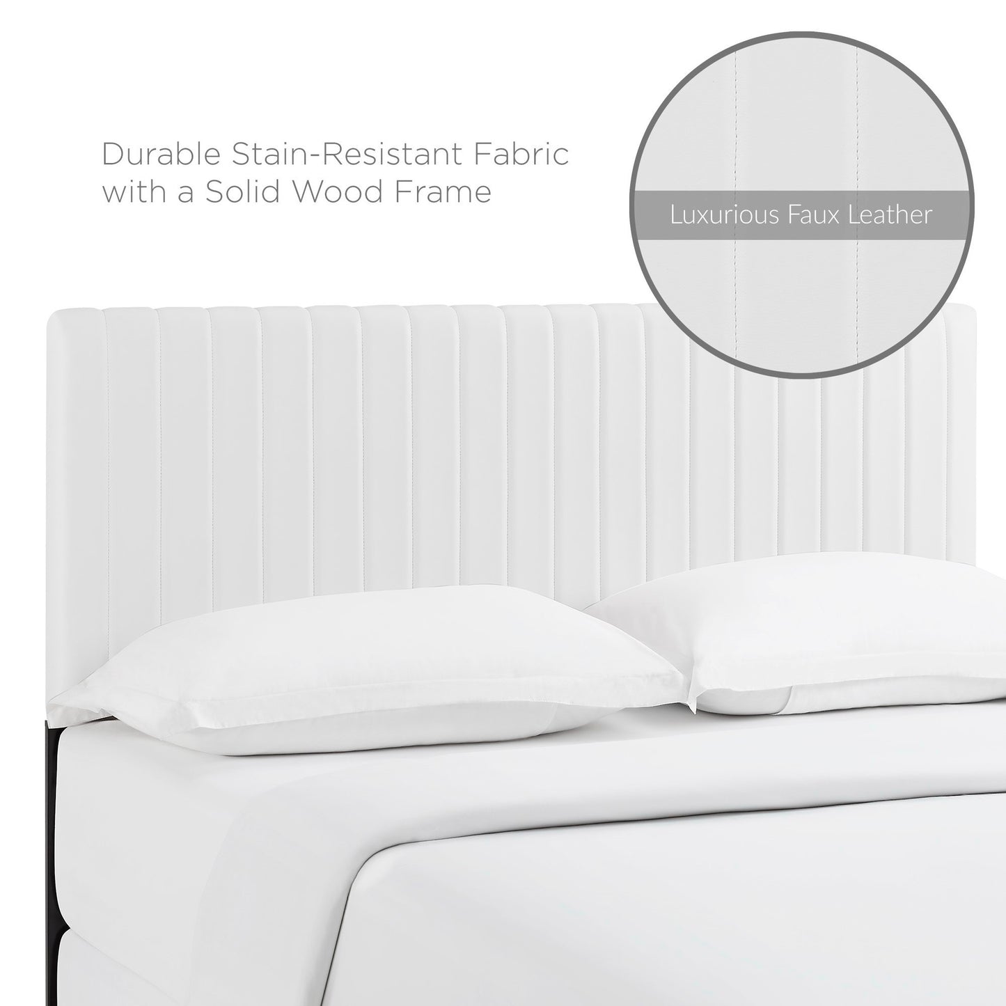Keira Faux Leather Full / Queen Headboard by Furniture For America