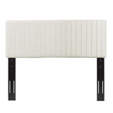 Meadow Performance Velvet King/California King Headboard in Ivory