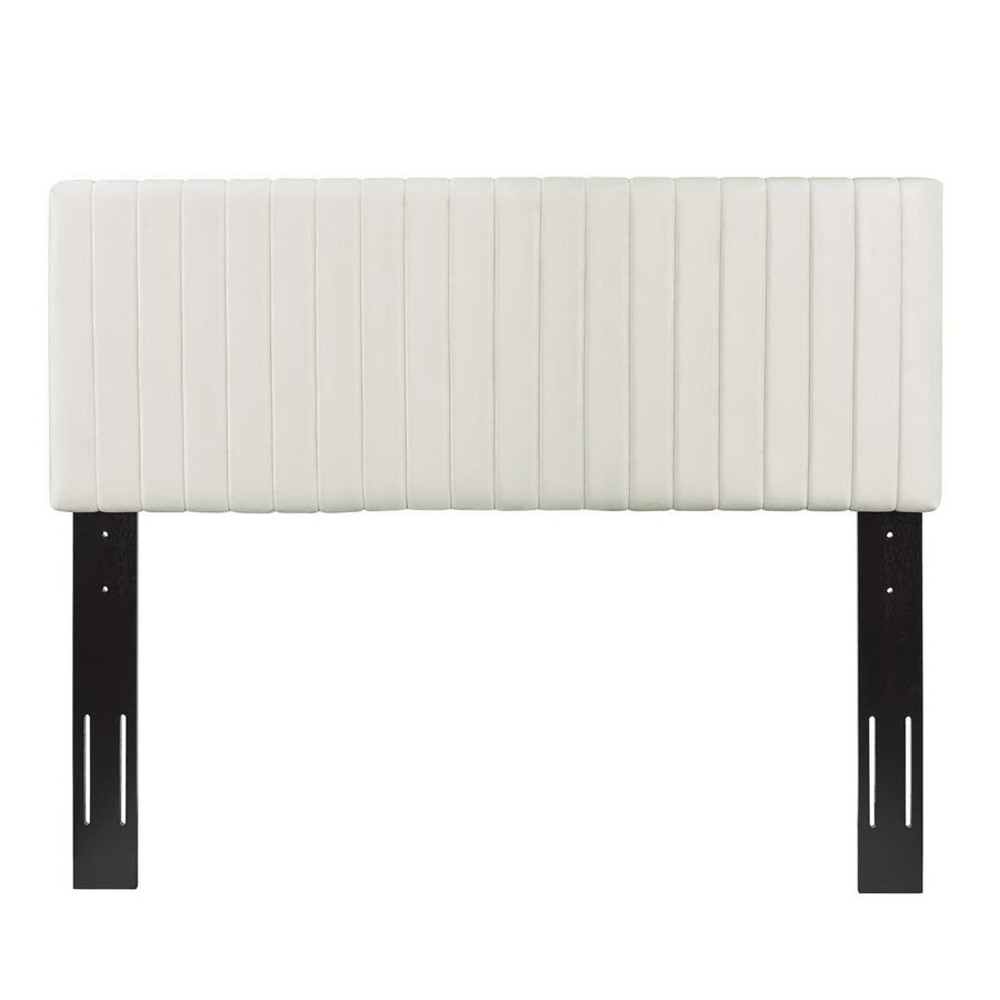 Meadow Performance Velvet King/California King Headboard in Ivory