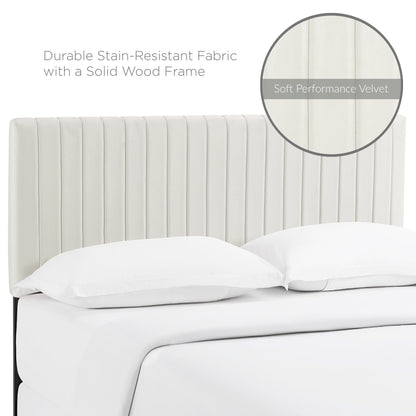 Keira Performance Velvet King/California King Headboard by Furniture For America
