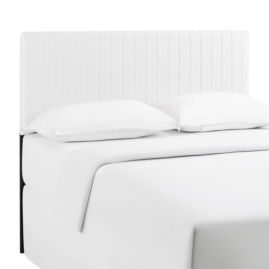 Meadow Faux Leather King/California King Headboard in White