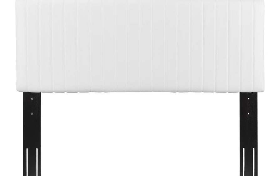 Meadow Faux Leather King/California King Headboard in White