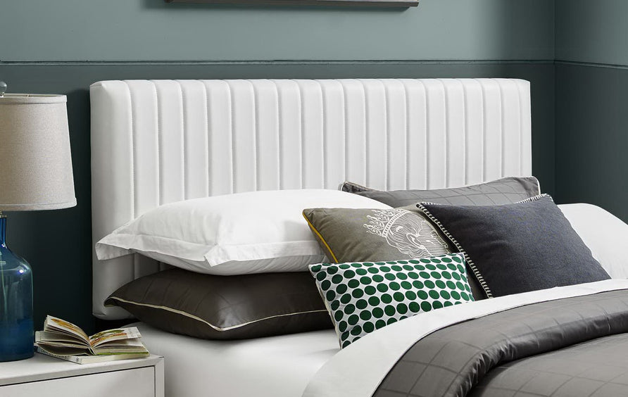 Meadow Faux Leather King/California King Headboard in White