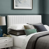 Meadow Faux Leather King/California King Headboard in White