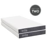 Birch 6" Foam Twin Mattress Set of 2 in White