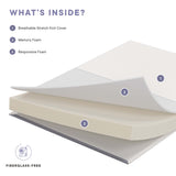 Birch 6" Foam Twin Mattress Set of 2 in White