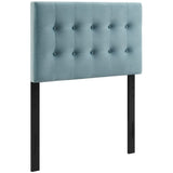 Vale Biscuit Tufted Performance Velvet Twin Headboard in Light Blue