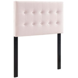 Vale Biscuit Tufted Performance Velvet Twin Headboard in Pink