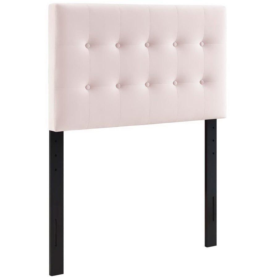 Vale Biscuit Tufted Performance Velvet Twin Headboard in Pink