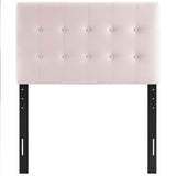 Vale Biscuit Tufted Performance Velvet Twin Headboard in Pink