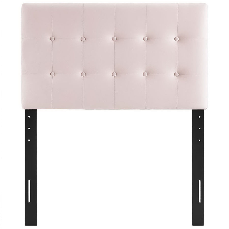 Vale Biscuit Tufted Performance Velvet Twin Headboard in Pink