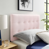Vale Biscuit Tufted Performance Velvet Twin Headboard in Pink