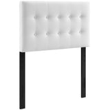 Vale Biscuit Tufted Performance Velvet Twin Headboard in White