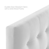 Vale Biscuit Tufted Performance Velvet Twin Headboard in White