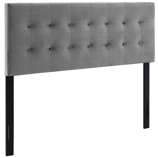 Emily Biscuit Tufted Performance Velvet Full Headboard by Furniture For America