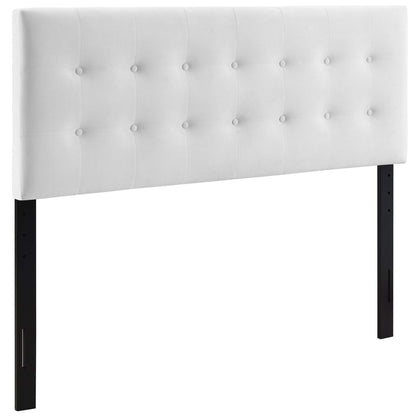Emily Biscuit Tufted Performance Velvet Full Headboard by Furniture For America
