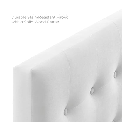 Emily Biscuit Tufted Performance Velvet Full Headboard by Furniture For America