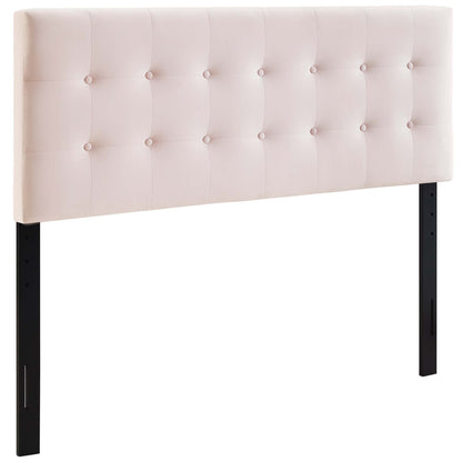 Emily Biscuit Tufted Performance Velvet Queen Headboard by Furniture For America