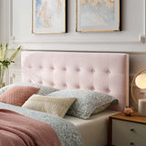 Vale Biscuit Tufted Performance Velvet Queen Headboard in Pink
