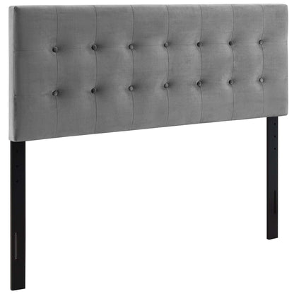 Emily Biscuit Tufted Performance Velvet King Headboard by Furniture For America