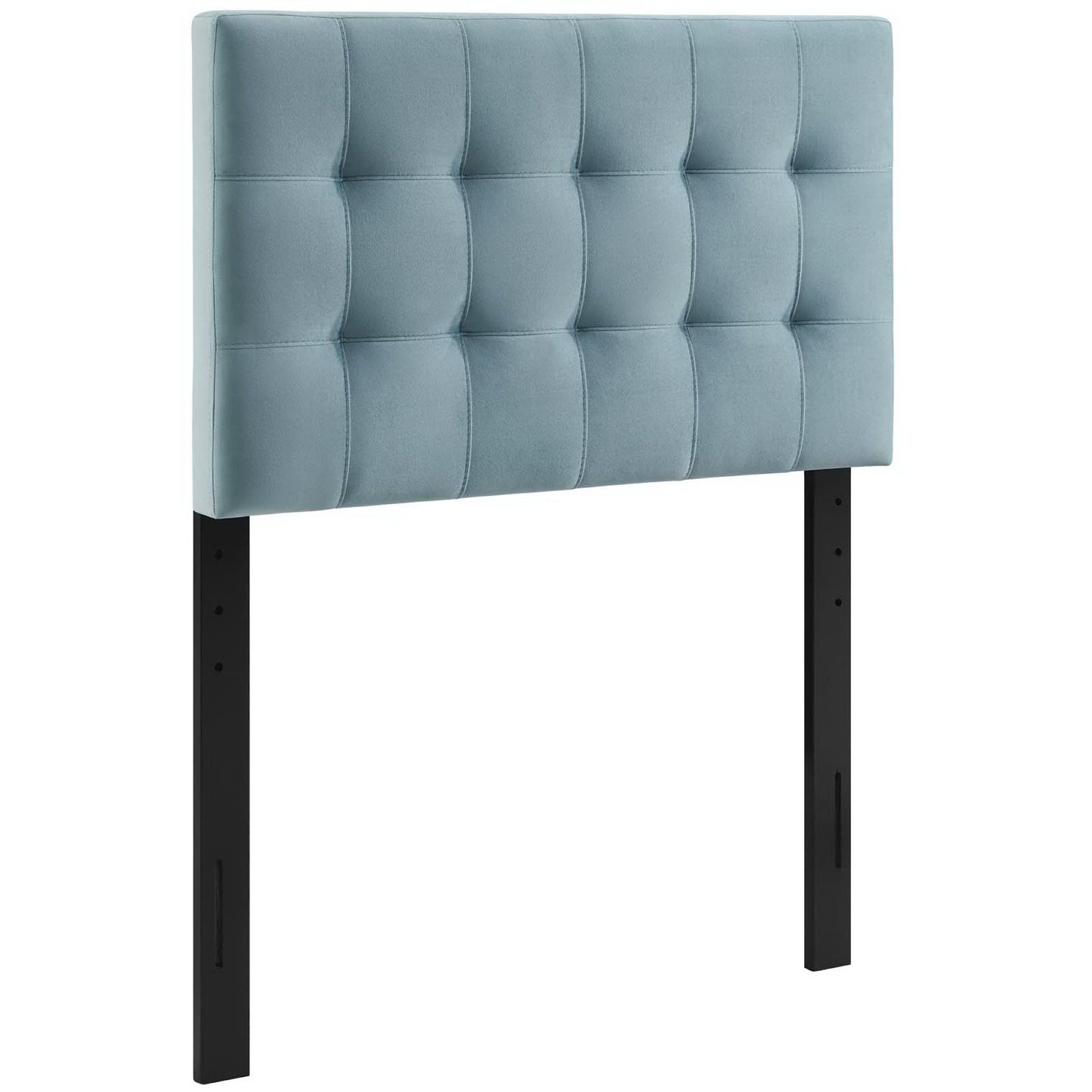 Lily Biscuit Tufted Performance Velvet Twin Headboard by Furniture For America