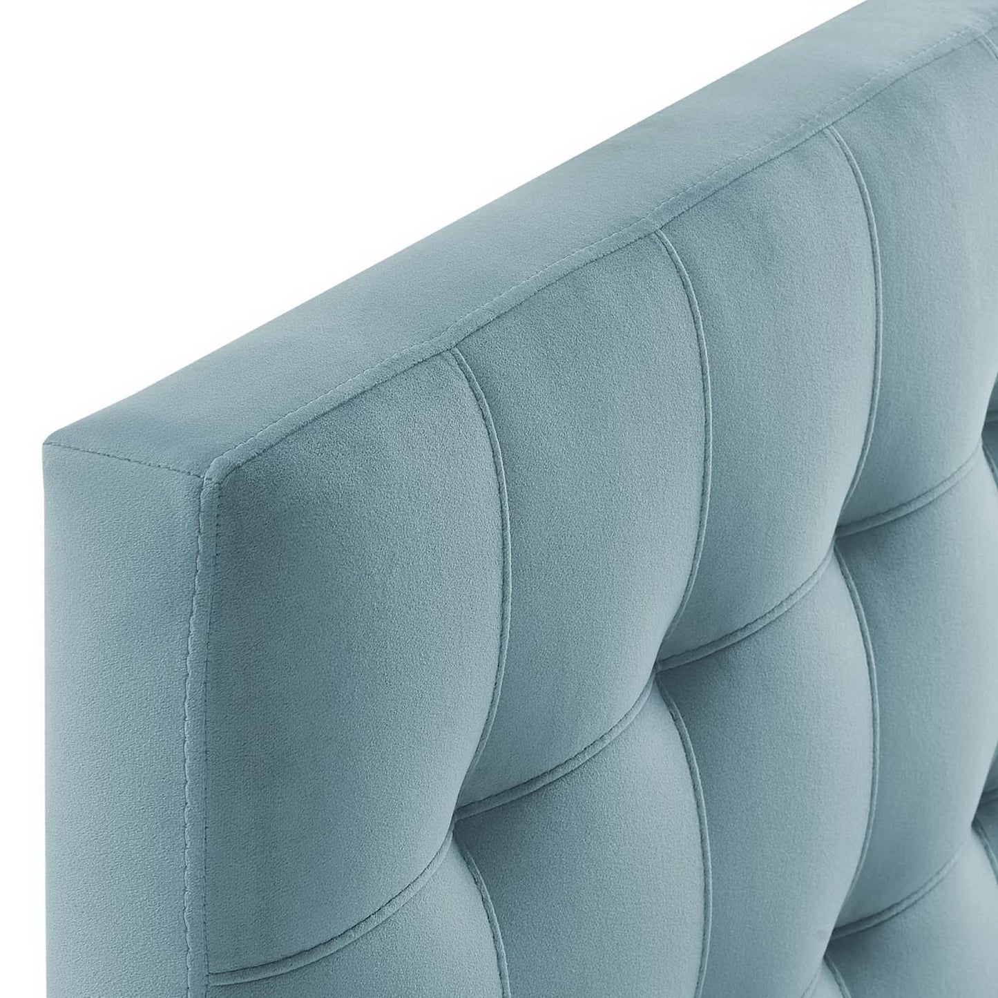 Lily Biscuit Tufted Performance Velvet Twin Headboard by Furniture For America