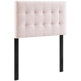 Cleo Biscuit Tufted Performance Velvet Twin Headboard in Pink