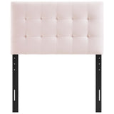 Cleo Biscuit Tufted Performance Velvet Twin Headboard in Pink
