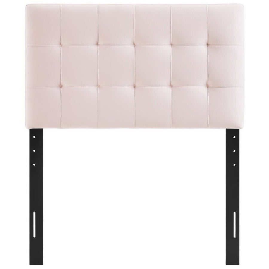 Cleo Biscuit Tufted Performance Velvet Twin Headboard in Pink