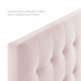 Cleo Biscuit Tufted Performance Velvet Twin Headboard in Pink