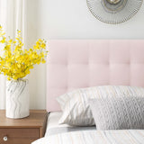 Cleo Biscuit Tufted Performance Velvet Twin Headboard in Pink