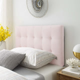 Cleo Biscuit Tufted Performance Velvet Twin Headboard in Pink