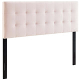 Cleo Biscuit Tufted Performance Velvet Full Headboard in Pink