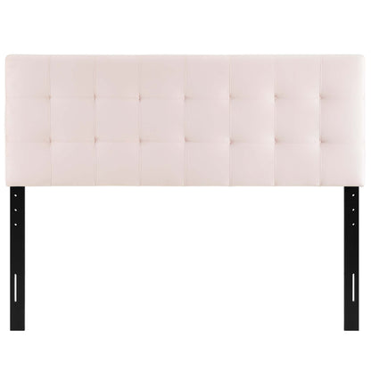 Lily Biscuit Tufted Performance Velvet Full Headboard by Furniture For America