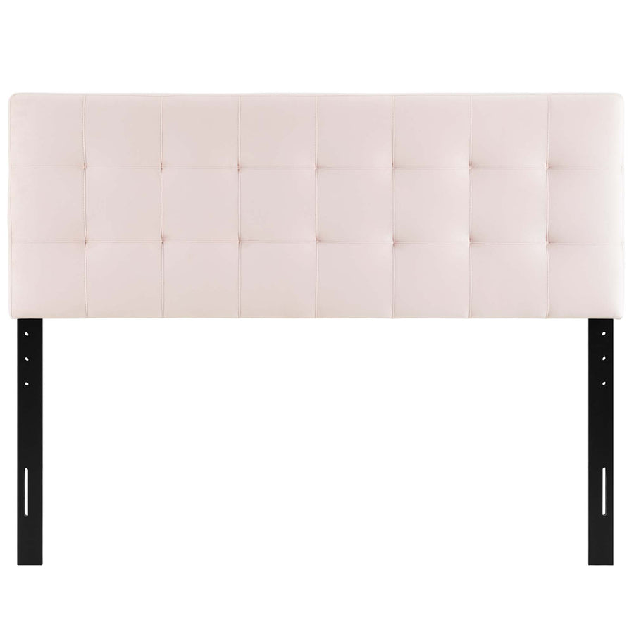 Cleo Biscuit Tufted Performance Velvet Full Headboard in Pink