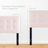 Cleo Biscuit Tufted Performance Velvet Full Headboard in Pink