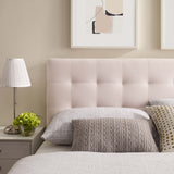 Cleo Biscuit Tufted Performance Velvet Full Headboard in Pink